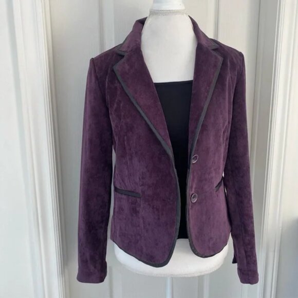 Larry Levine - Vintage Velveteen Purple Blazer - Picture 1 of 11